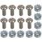 Hood Latch Screw & Nut Kit - 16 Pieces - Stainless Steel - Ford Passenger