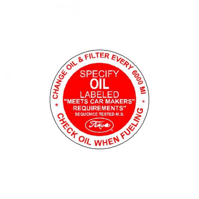 Oil Filler Cap Decal