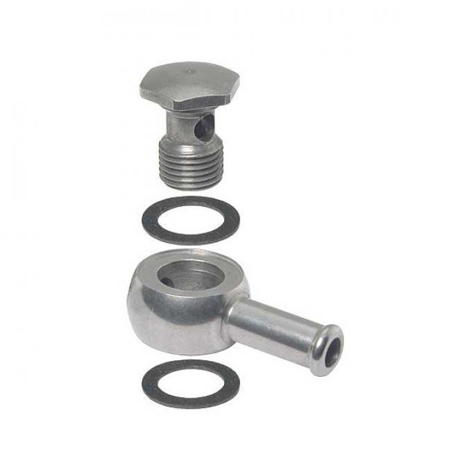 Stromberg Single End Banjo Fitting - Stainless Steel - Stromberg 48, 97 & 81 Carbs - Ford & Mercury