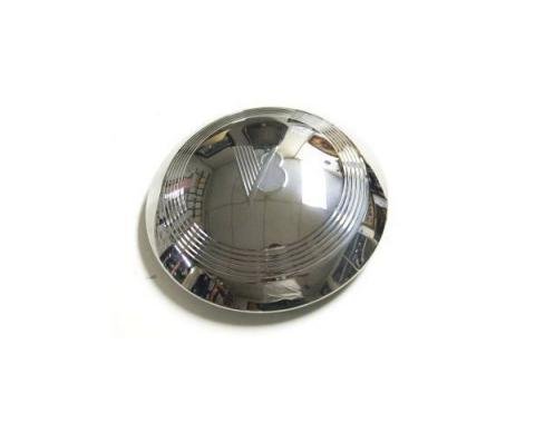 Hub Cap - V8 Embossed - Stainless Steel - 8-1/4 - Ford Standard