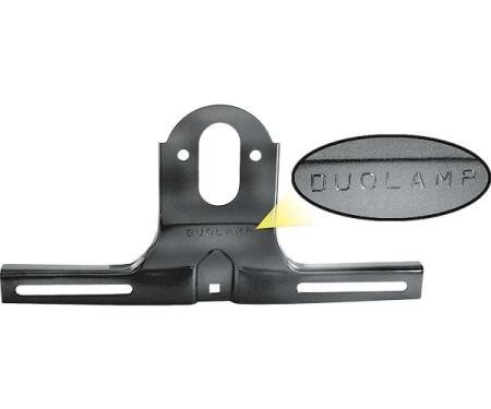 Model A Ford License Plate Bracket - Rear - Stamped Duo Lamp - Black Finish