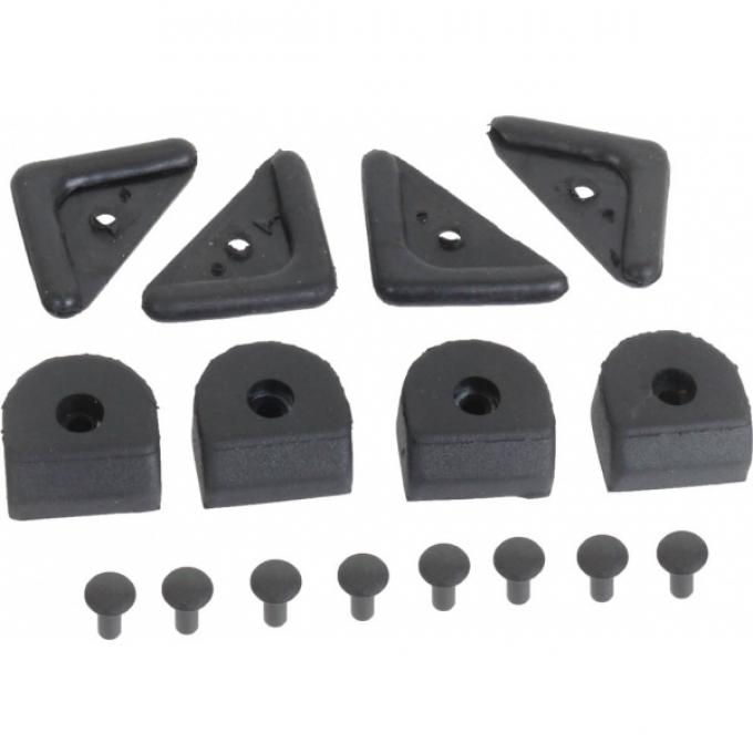 Hood Bumper Set - Rubber - 16 Pieces - Ford Passenger