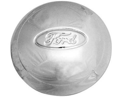 Hub Cap - Ford Embossed - Stainless Steel - 5-3/4 - 4 Cylinder Model B Ford Passenger