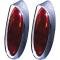 Chevy Custom Taillight Lenses, One-Piece, Shallow, 1954