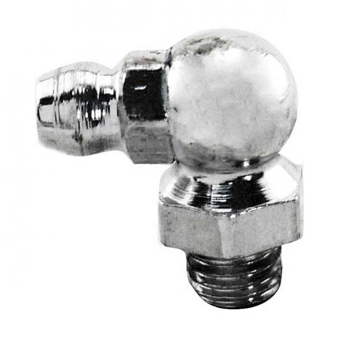 Grease Fitting - Chrome Plated - 1/4-28 - 90 Degree - Modern