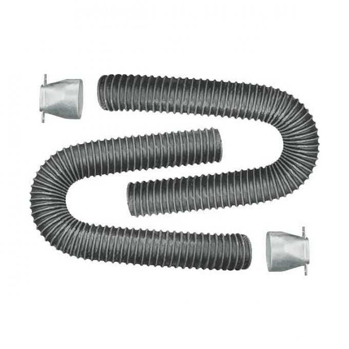 Heater & Defroster Kit - (2) Flex Hoses & (2) Die-Cast Nozzles Like Original - Ford Pickup Truck