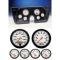 Chevy Truck Instrument Cluster, Black ABS, With Ultra-Lite Autometer Gauges, 1964-1966