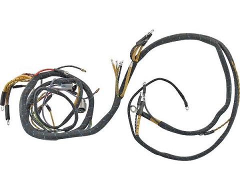 Cowl Dash Wiring Harness - With Voltage Gauge - 2 Brush Generator - Ford Deluxe Passenger