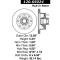 Ford Pickup Truck Front Disc Brake Rotor - Single Rear Wheels - From Serial# V80,001 - F350