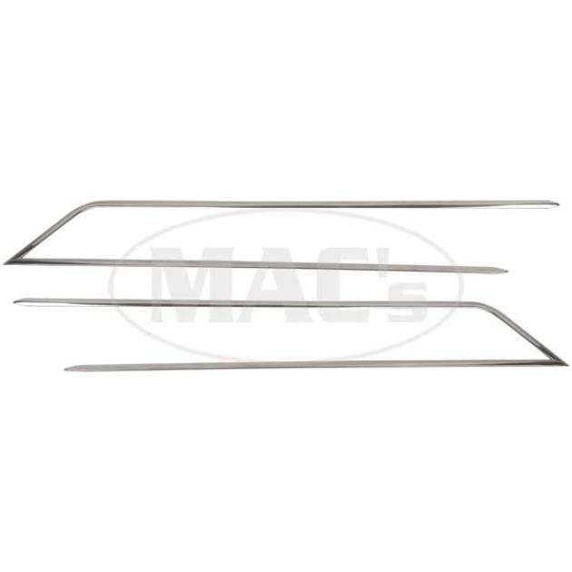 Hood Side Trim, Stainless Steel, 1937