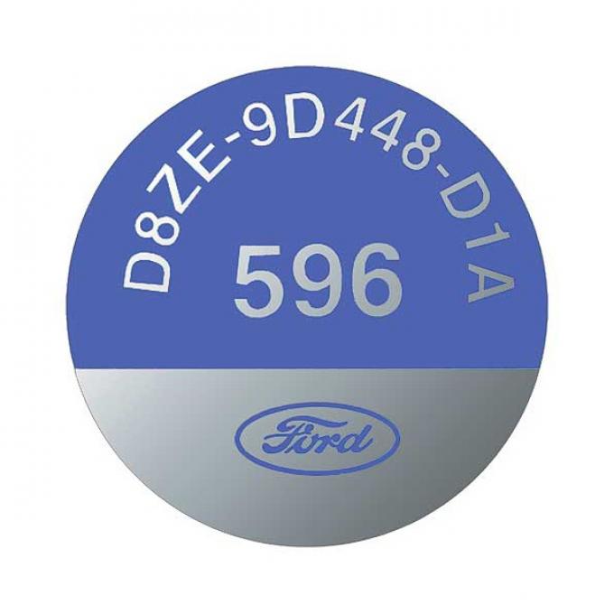 Ford Pickup Truck EGR Valve Decal - D8ZE-9D448D1A