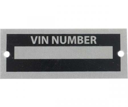 Blank VIN Number Plate