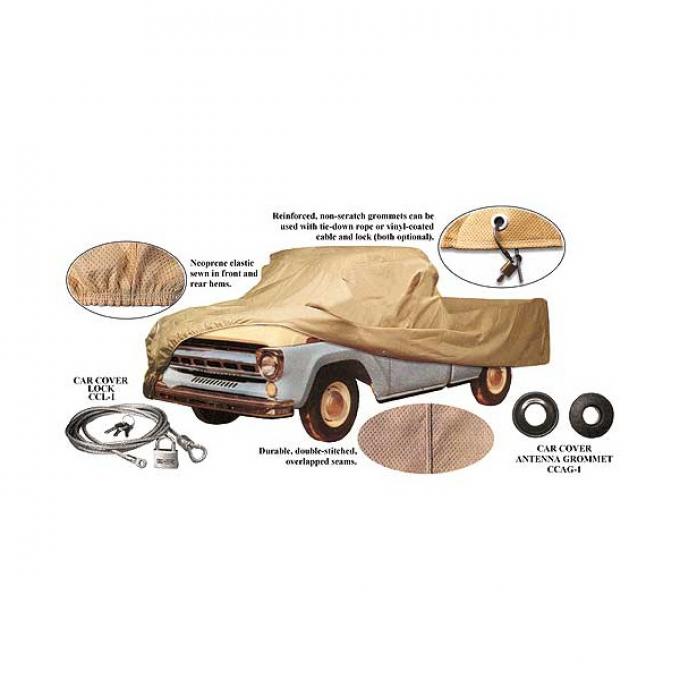 Pickup Truck Cover - Tan Flannel - Pickup With Standard Long Bed