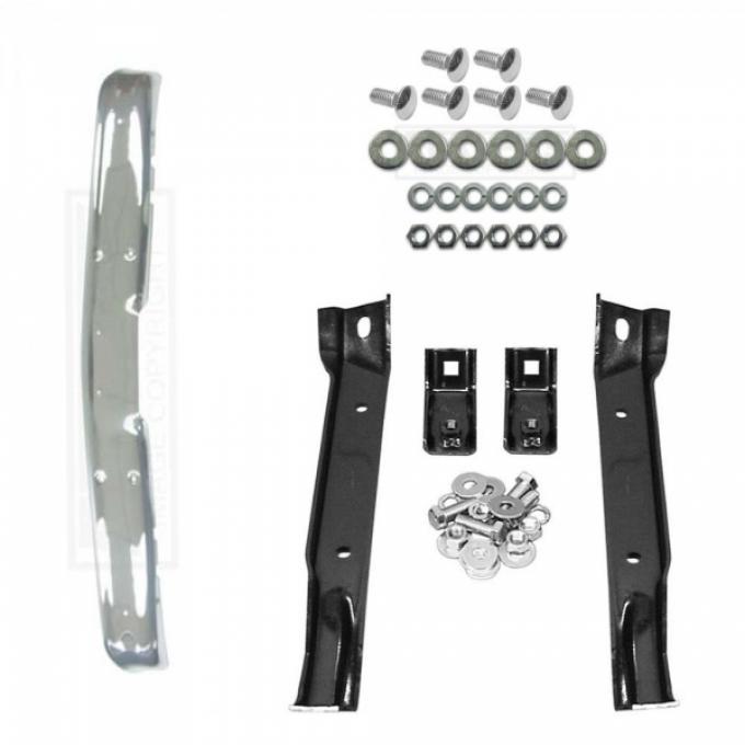 Chevy Truck Front Bumper Kit, Chrome, Show Quality, 4WD, 1967-1970