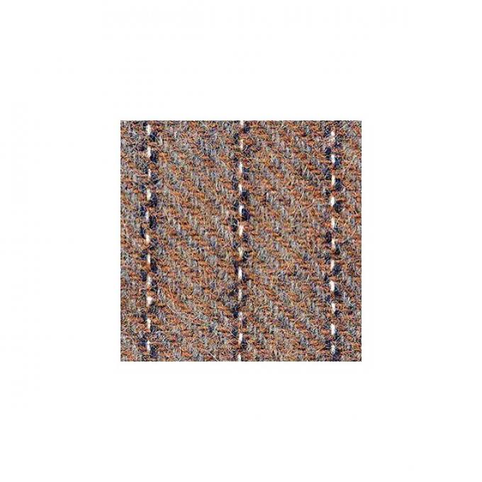 Upholstery Fabric - Brown With White Stripe Wool - 60" Wide- Material Available By The Yard
