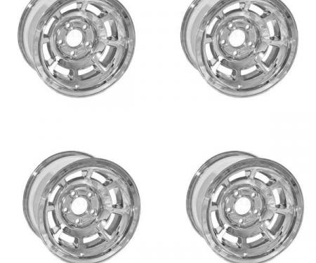 Corvette-Style Chrome Reproduction Aluminum Wheel Set, 1947-1987