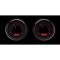 Chevy Truck Analog Dash Gauges, Dakota Digital, Carbon Fiber With Red Display, 1947-1953