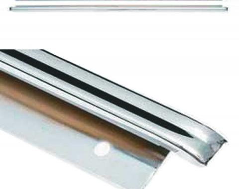 Chevy Truck Door Panel Trim Moldings, Chrome, 1967-1972