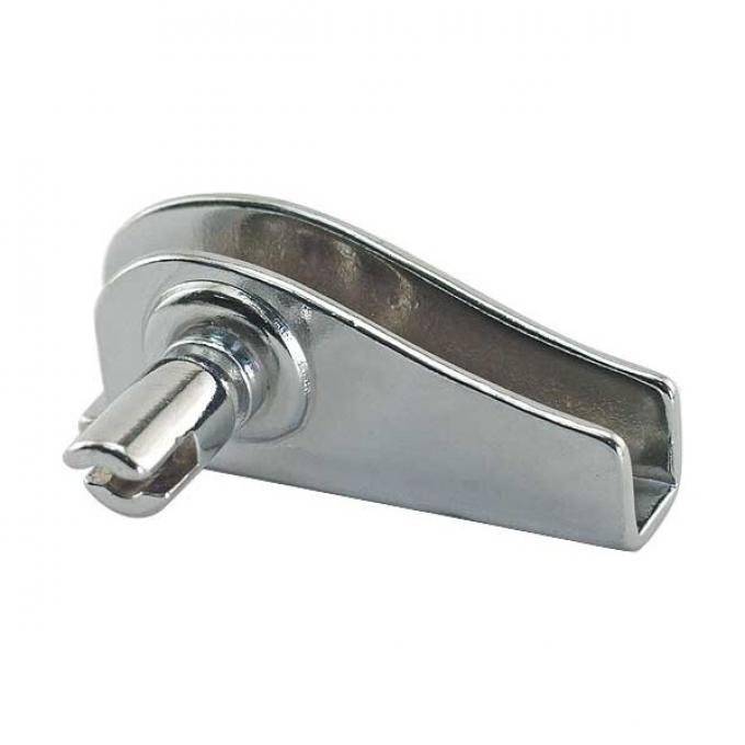 Front Vent Window Bracket And Shaft - Left - Chrome - Ford