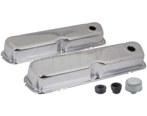 Valve Covers, Chrome, 260, 289 & 302, V8, With Oil Cap Without Tube