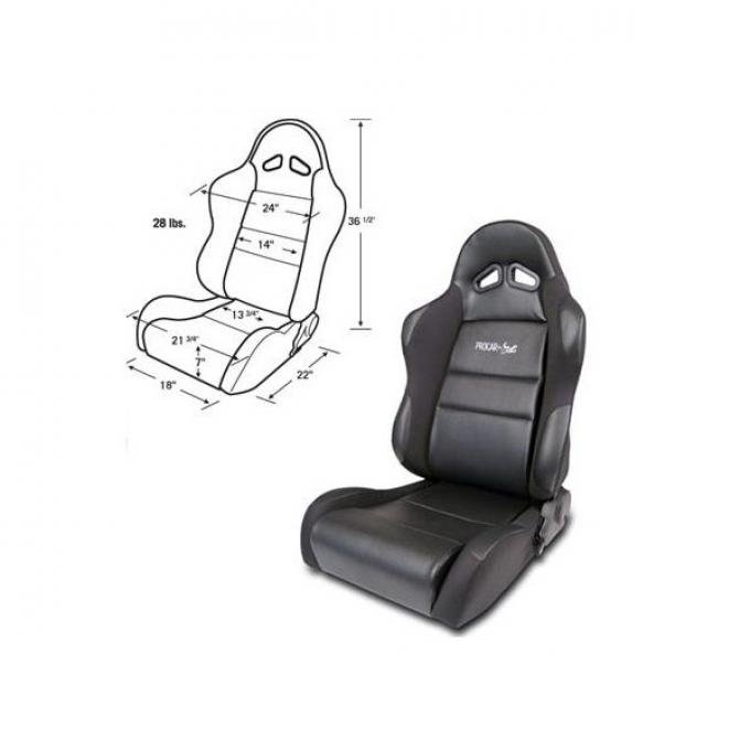 Ford Bucket Seat, Sportsman Series, Right | Sportsman Series St,blk/red,Rt