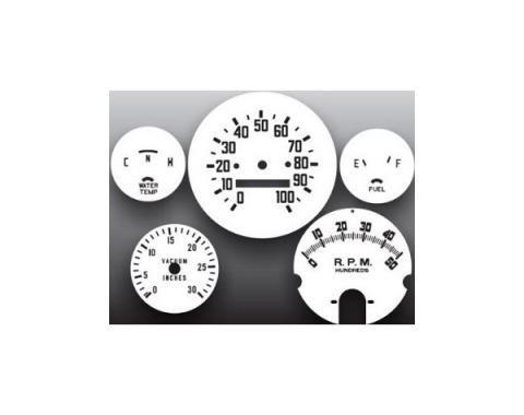 GMC® Suburban White Face Gauge Overlay, 1960-1966