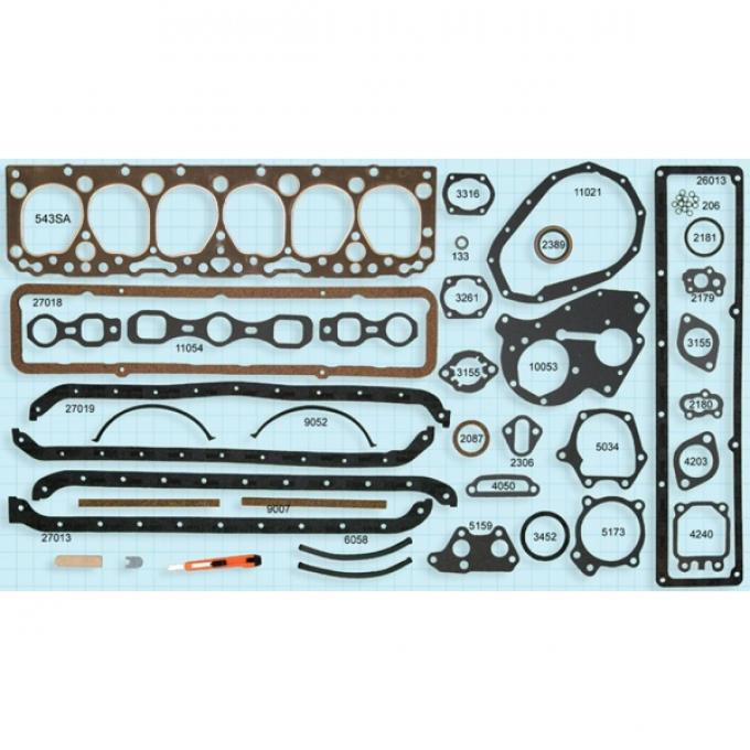 Early Chevy Engine Gasket Set, 235 CI, 1953-1954