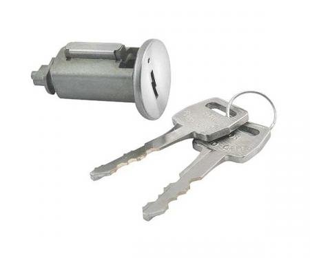 thumbnail image 2 of 1953-1957 Chevy Bel Air / 210 / Nomad Glove Box Lock & Keys – Stainless – MIKES 169A-53-57 2 of 6