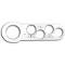 Chevy Aluminum Dash Gauge Insert, 3-3/8 Speedo, 2-1/16 Gauges, Classic Instruments, 1953-1954