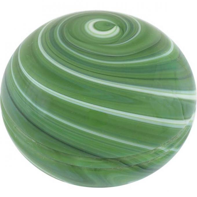 Gear Shift Knob - Floor Shift - Glass - Green Swirl - Mushroom Shape - Ford