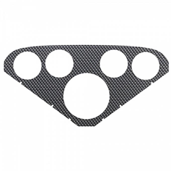 Chevy Truck Gauge Panel Insert, Autometer Nostalgia Series,Silver Carbon Fiber Look, 1955-1959