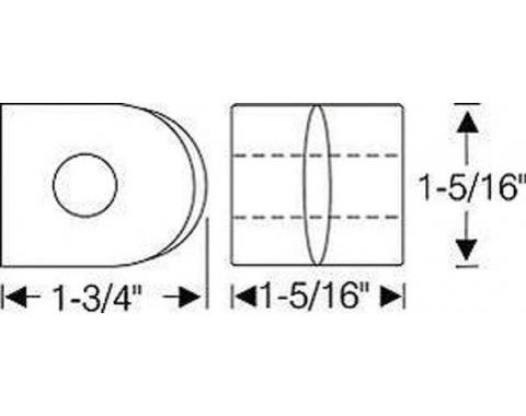 Chevy Anti-Sway Bar Bushings, Front, 1", 1949-1954