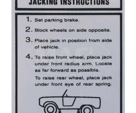 Jack Instruction Decal