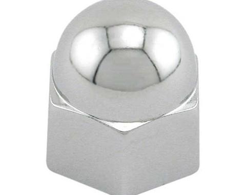 Cylinder Head Acorn Nut Cover - Chrome - 1/2 Across Flats