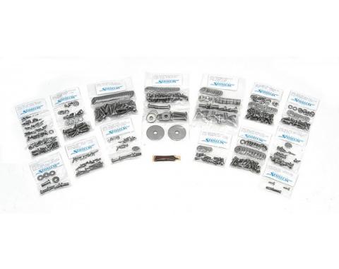 Chevy Truck Cab & Front End Sheet Metal Bolt Kit, Stainless Steel Button Head Bedless, 1967-1972