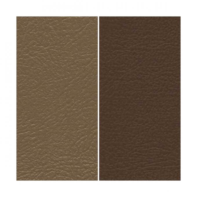 Ford Pickup Truck Seat Cover Set - Original Style Vinyl - Custom Cab - Dark Brown & Dark Beige Two-Tone