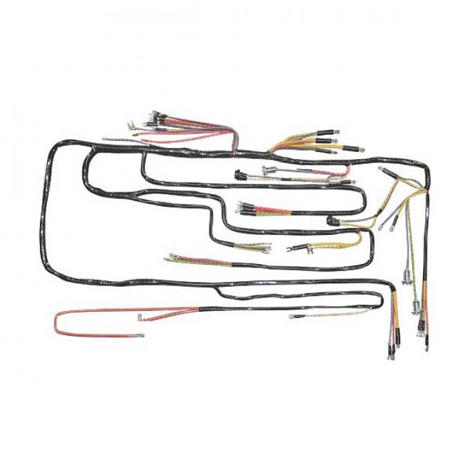 Ford Pickup Truck Dash Wiring Harness - Use With Generator & Oil Lights - 6 Cylinder