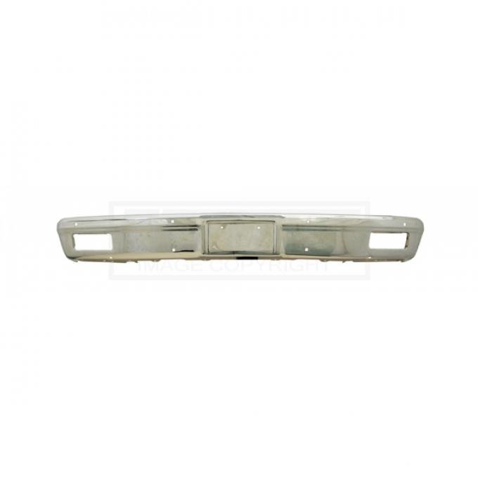 Chevy Truck Front Bumper, Chrome, Without Impact Strip Holes, Show Quality, 1981-1982