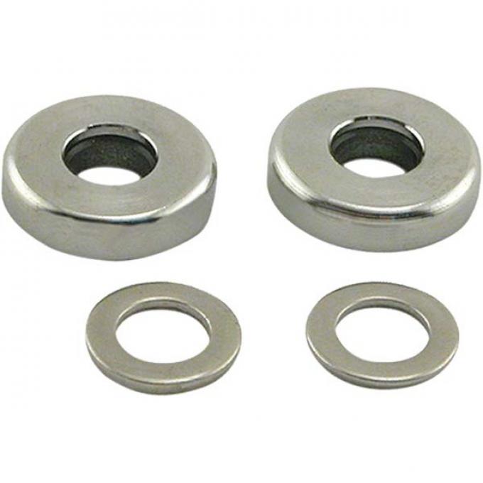 Liftgate Swing Arm Washers - Chrome with Hard Rubber Inserts - Ford Station Wagon