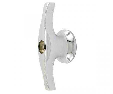 Windshield Regulator Handle - Die Cast - Chrome - Ford Passenger