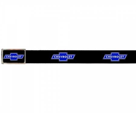 Web Belts, Up to 46'' Waist, Chevy Blue Bowtie Logo, Logo On Belt, With Bottle Opener