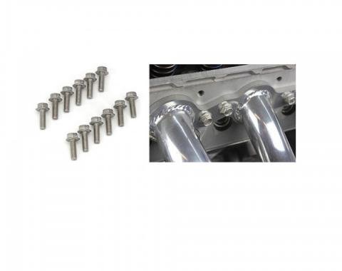 Corvette Stainless LS Engine Header Bolt Set, 1963-1982