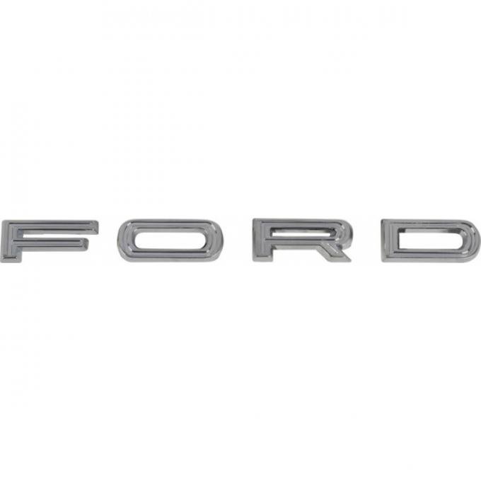 Hood Letter Set - F-O-R-D - Chrome - With Hardware