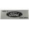 Ford Thunderbird Door Scuff Plate Emblem, Metal With Adhesive Backing, Black Background, 1963-66