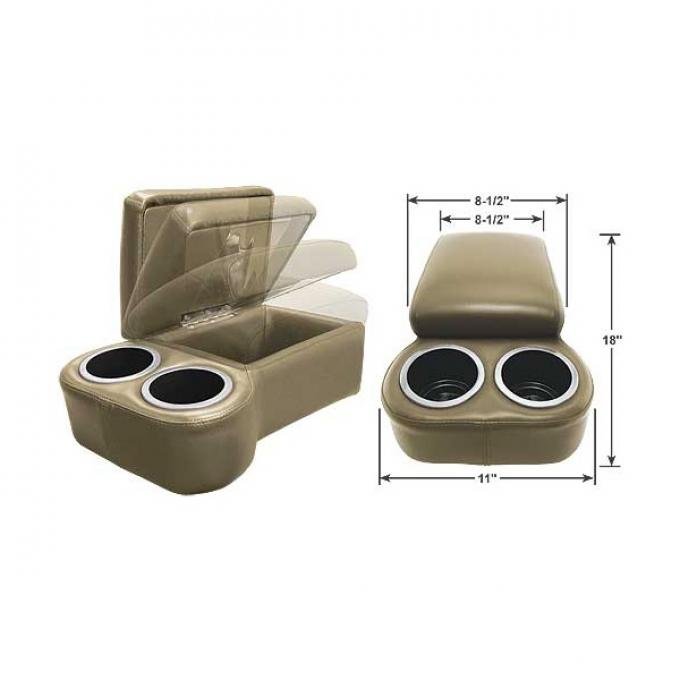BC Seat Cruiser Console - 18 " x 11" x 7" - Saddle