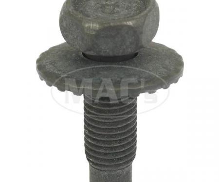 Fender Bolt, Black Phosphate Coated, Fine Thread, 5/16-24x7/8", 'SEMS' Symbol On Head