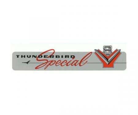 Ford Thunderbird Valve Cover Decal, 312 Thunderbird Special V8, 1956-57