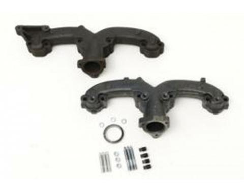 Chevy Truck Exhaust Manifolds, Rams Horns, 2 Inch, With Generator Bracket, 1947-1972