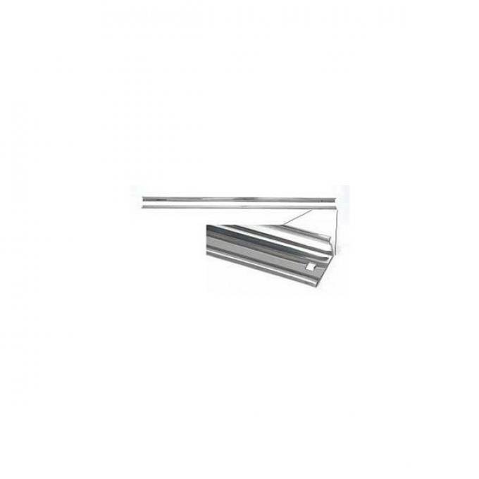 Chevy Truck Angle Bed Strips, Stainless Steel, Polished, 97, Long Bed, Step Side, 1957-1959