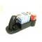 Floor Console - Black Naugahyde - Long
